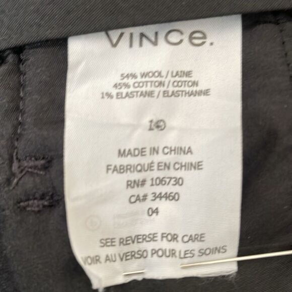 Vince Dark Grey High Rise Wool Blend Trousers Sz 10 - Picture 10 of 10